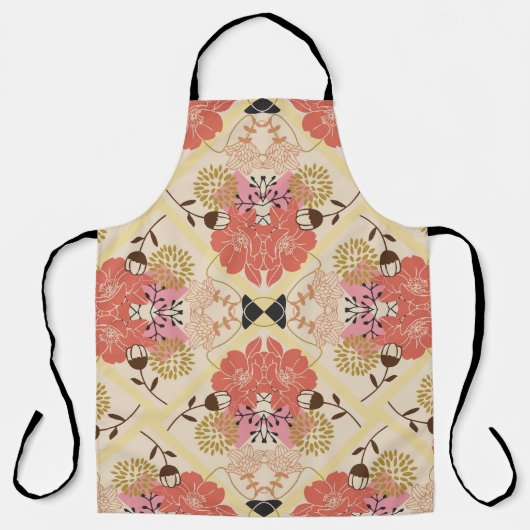 Tablier Motif fluide floral (Recto)