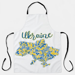Tablier Motif folklorique et typographie ukrainienne