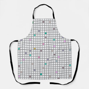 Tablier Motif géométrique À damiers multicolore