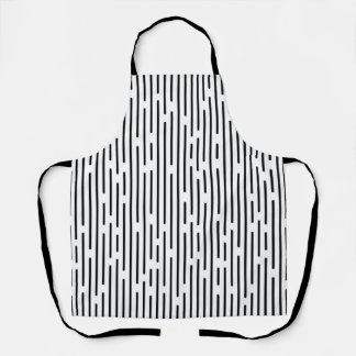 Tablier Motif géométrique à ligne noire