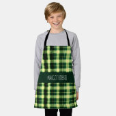 Tablier Motif géométrique à maille verte (Porté)