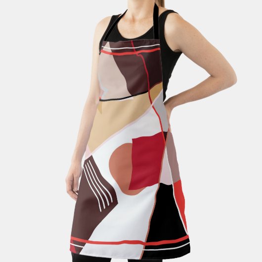 Tablier motif géométrique Abstrait, foulard à soie desi (Insitu)