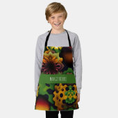 Tablier Motif géométrique Abstrait Géranium 3D (Porté)