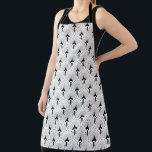 Tablier Motif géométrique Art déco noir sur blanc<br><div class="desc">Noir sur blanc art déco motif rétro géométrique .</div>