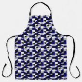 Tablier Motif géométrique bleu marine moderne Apron (Recto)