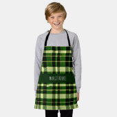 Tablier Motif géométrique britannique Green Plaid Mesh (Porté)