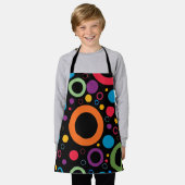 Tablier Motif géométrique coloré avec symétrie blanc (Porté)