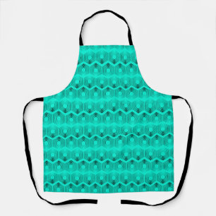 Tablier motif géométrique couleurs néon vert