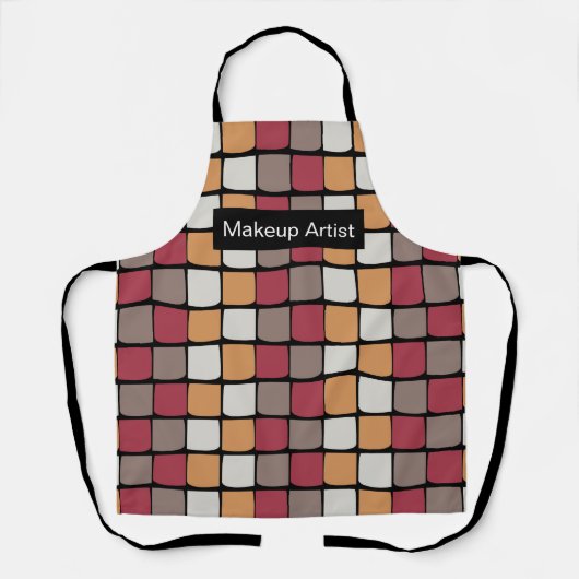 Tablier Motif géométrique de blocs de couleur (Recto)
