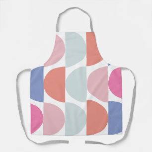 Tablier Motif géométrique demi-cercle coloré