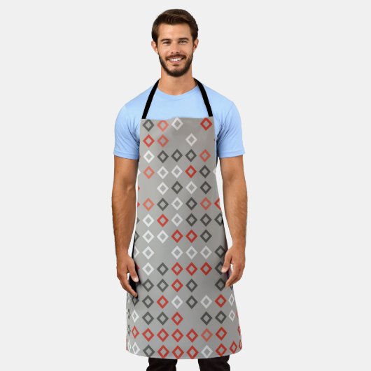 Tablier Motif géométrique design abstrait, art, arrière -  (Porté)