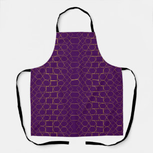 Tablier Motif Géométrique Doré