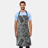 Tablier Motif géométrique gris (Porté)