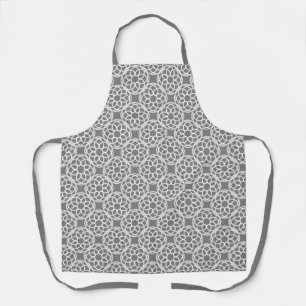 Tablier Motif géométrique gris blanc sans couture