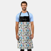 Tablier Motif géométrique moderne de Cactus (Porté)