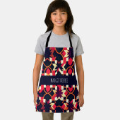 Tablier Motif géométrique moderne twitch rouge noir (Insitu)