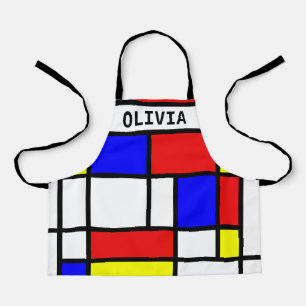Tablier Motif géométrique Mondrian Art Style moderne
