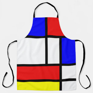 Tablier Motif géométrique Mondrian Art Style moderne