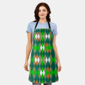 Tablier Motif géométrique multicolore losanges minimalisme (Porté)