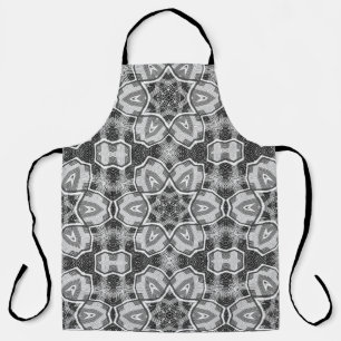 Tablier Motif géométrique noir blanc