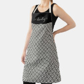 Tablier Motif géométrique noir et blanc (Insitu)