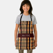 Tablier Motif géométrique orange plaqué automatique (Insitu)