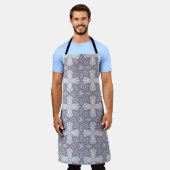 Tablier Motif géométrique rétro multicolore (Porté)