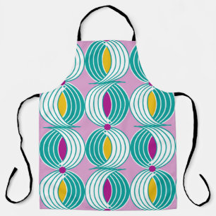 Tablier Motif géométrique sans couture avec lignes ondulée