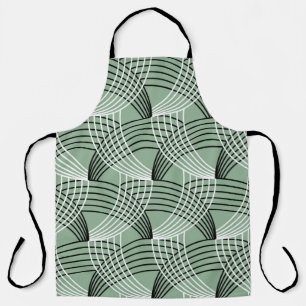 Tablier Motif géométrique sans couture avec lignes ondulée
