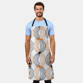 Tablier Motif géométrique sans couture avec lignes ondulée (Porté)