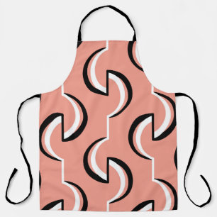 Tablier Motif géométrique sans couture avec lignes ondulée
