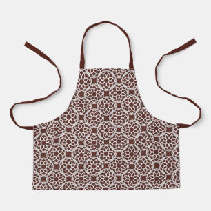 Tablier Motif géométrique sans couture marron blanc