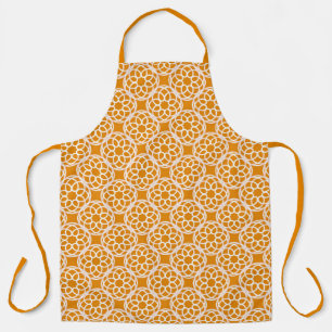 Tablier Motif géométrique sans couture orange blanc