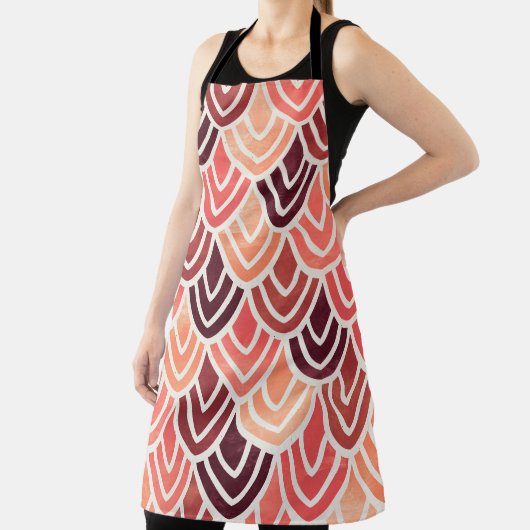 Tablier Motif géométrique transparent sur texture papier (Insitu)