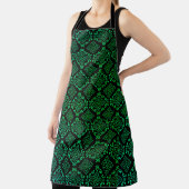 Tablier Motif géométrique vert / Impression indienne (Insitu)