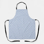 Tablier Motif Gingham Bleu Clair Imprimé Carreaux Classiqu (Recto)