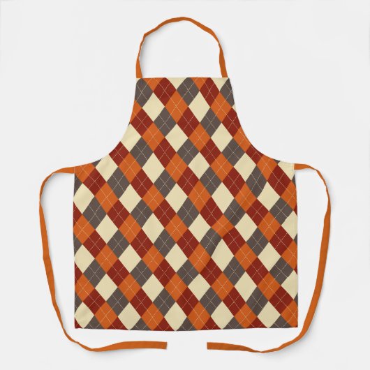 Tablier Motif Gingham d'automne (Recto)