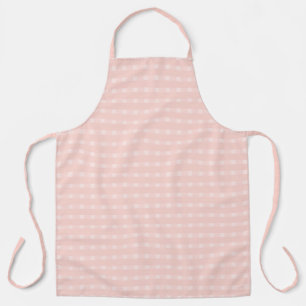 Tablier Motif Gingham en rose fuchsia et pêche pastel