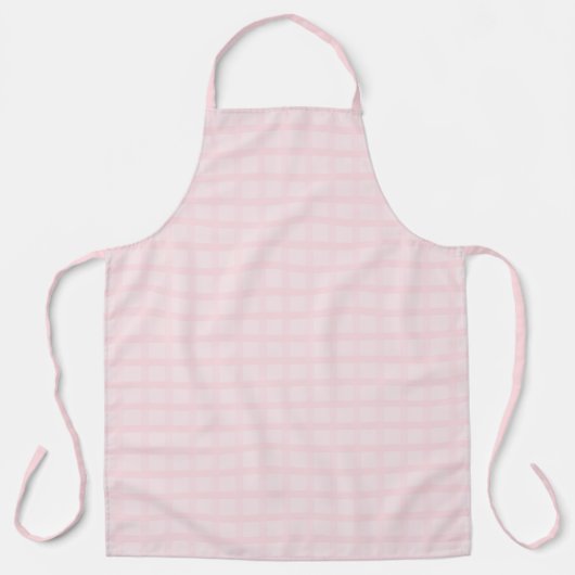 Tablier Motif Gingham Rose Bubble et Lavande (Recto)