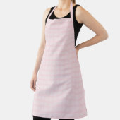 Tablier Motif Gingham Rose Bubble et Lavande (Insitu)