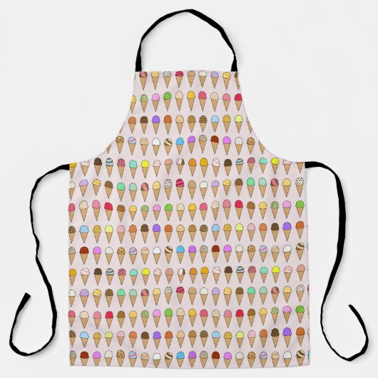Tablier Motif "Glaces de nombreuses saveurs" (Recto)