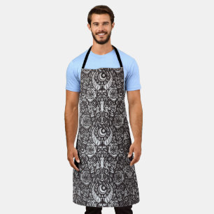 Tablier Motif gothique monochrome