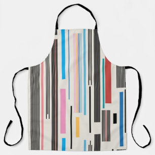 Tablier motif graphique coloré de différentes bandes