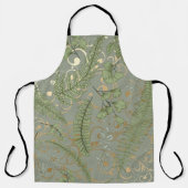 Tablier Motif Green et Gold Fern (Recto)