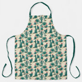 Tablier Motif Green & Red Cactus (Recto)