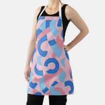 Motif gribouillé rose et bleu