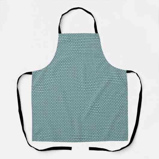 Tablier Motif Hexagone Noir Bleu (Recto)