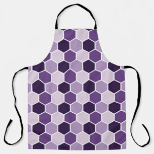 Tablier Motif hexagone ultraviolet transparent. Coco de ni