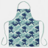 Tablier Motif Hokusai Blue Waves (Recto)