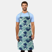 Tablier Motif Hokusai Blue Waves (Porté)